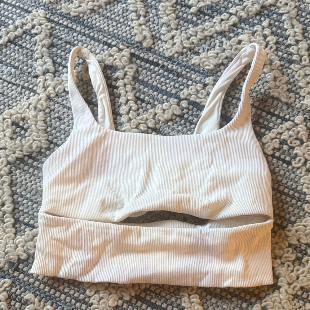 White Alo Slit Bra